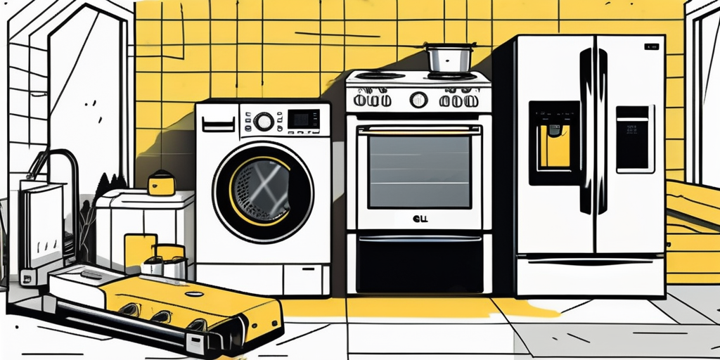 An array of lg appliances like a refrigerator